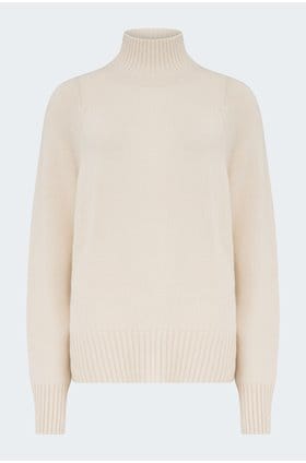 Mock Neck Sweater In Cream 