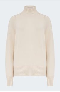 mock neck sweater in cream 