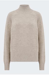 mock neck sweater in fresh pepper 
