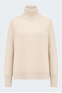 cashmere mock neck sweater in pecan 