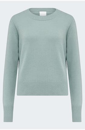 Cashmere Crew Neck Sweater In Sage 