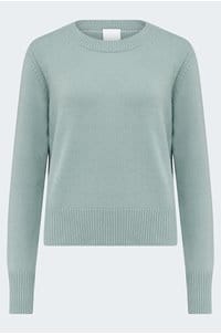 cashmere crew neck sweater in sage 