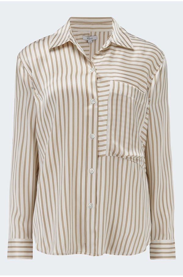 spencer shirt in bronze stripe