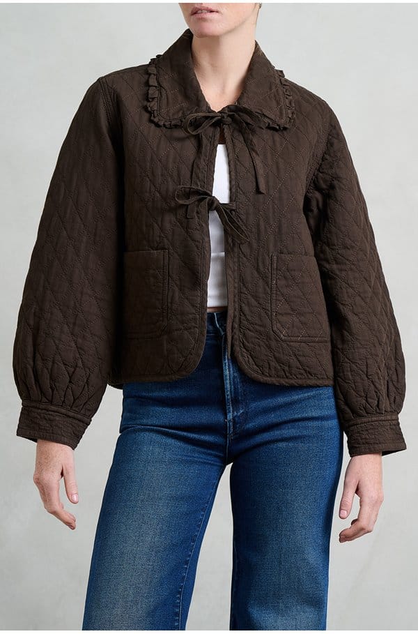 heidi jacket in chocolate brown