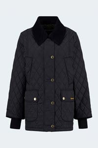 beadnell quilted jacket in black