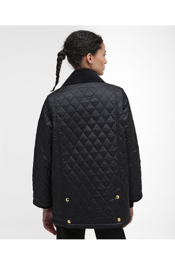 beadnell quilted jacket in black