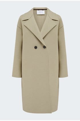 Trilogy Stores | Dropped Shoulder Coat in Mossy Green