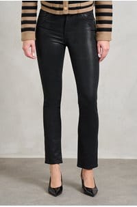 mari straight jean in super black coated