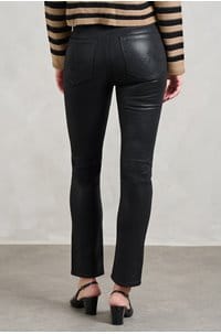 mari straight jean in super black coated