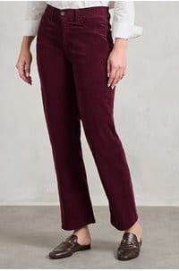 brinley straight jean in winery cord