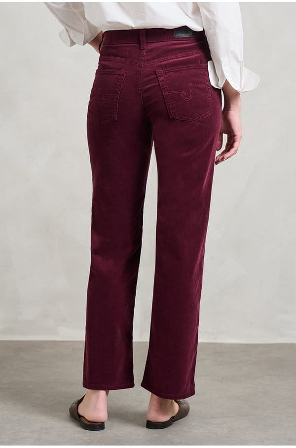 brinley straight jean in winery cord