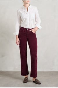 brinley straight jean in winery cord