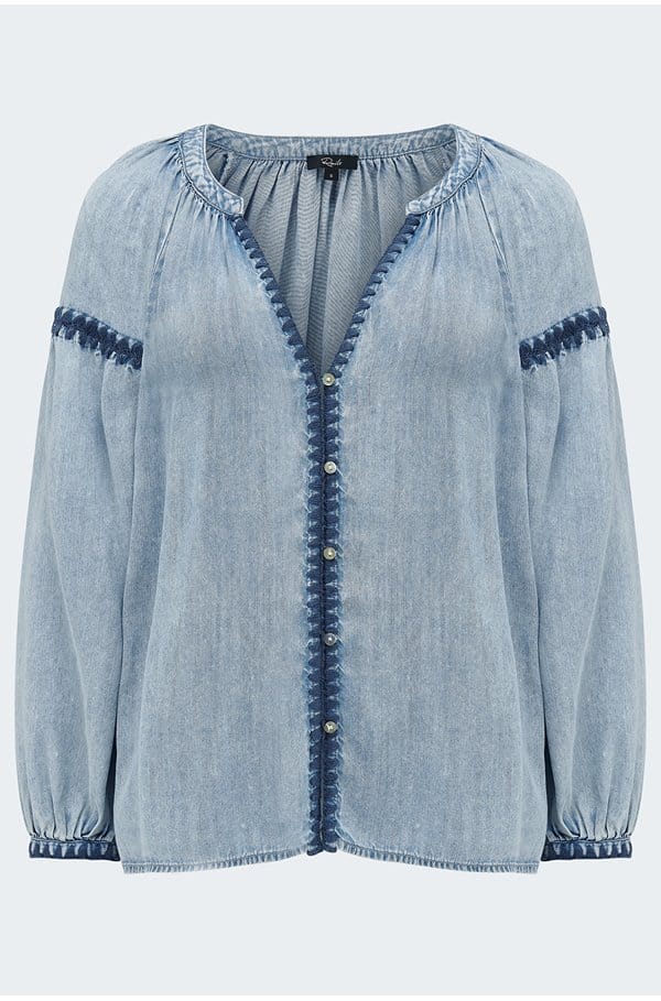 toshi top in medium cloud wash 
