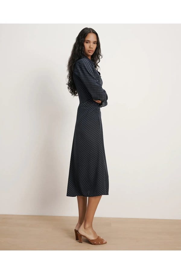 lex dress in navy multi 