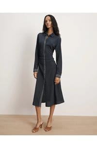 lex dress in navy multi 