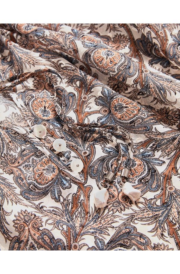 hickory blouse in dove multi