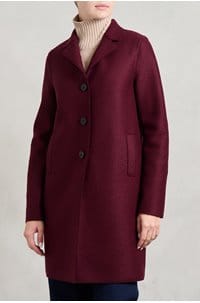boxy coat in cinabre 