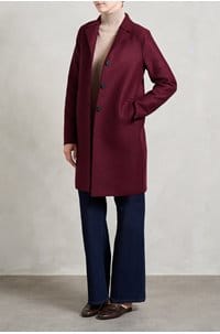 boxy coat in cinabre 