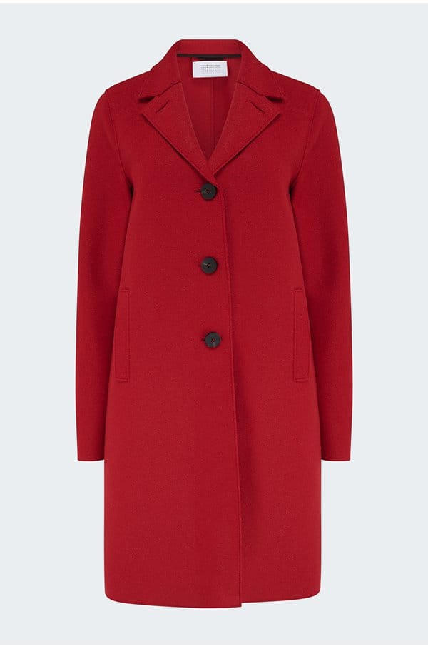 boxy coat in royal red