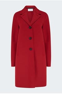 boxy coat in royal red
