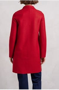 boxy coat in royal red