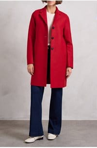 boxy coat in royal red
