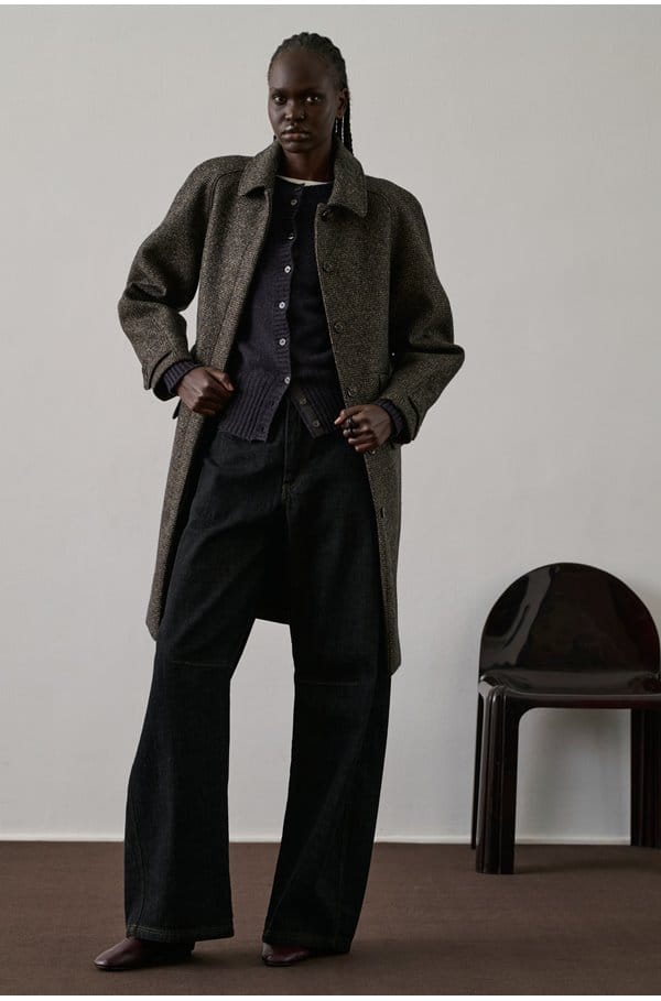 simba coat in marron noir