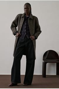simba coat in marron noir