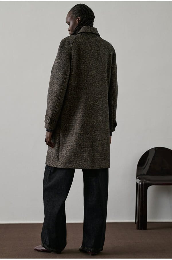 simba coat in marron noir