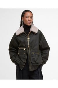 maxine wax jacket in olive 