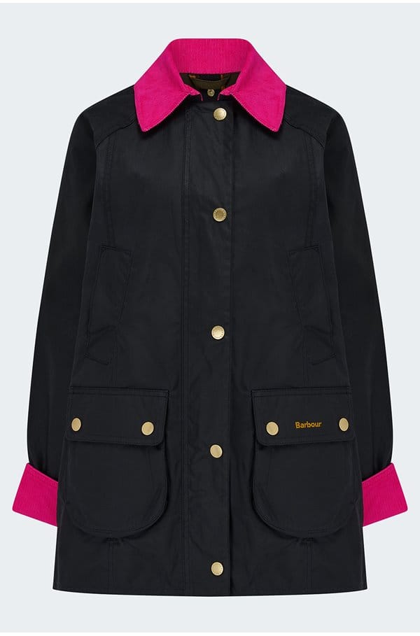 icons modern beadnell wax jacket in navy classic