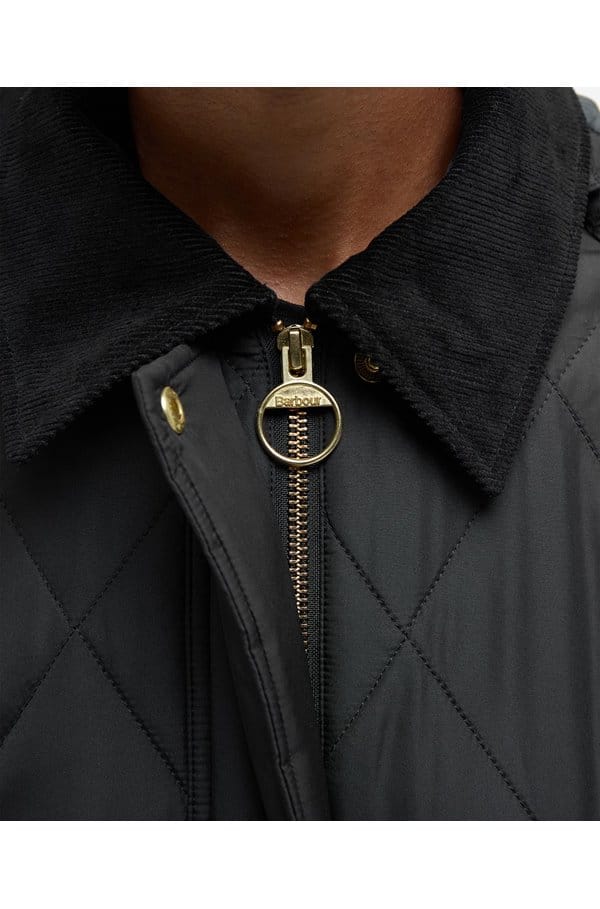 meredith quilted jacket in black classic tartan