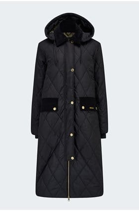 Meredith Quilted Jacket in Black Classic Tartan