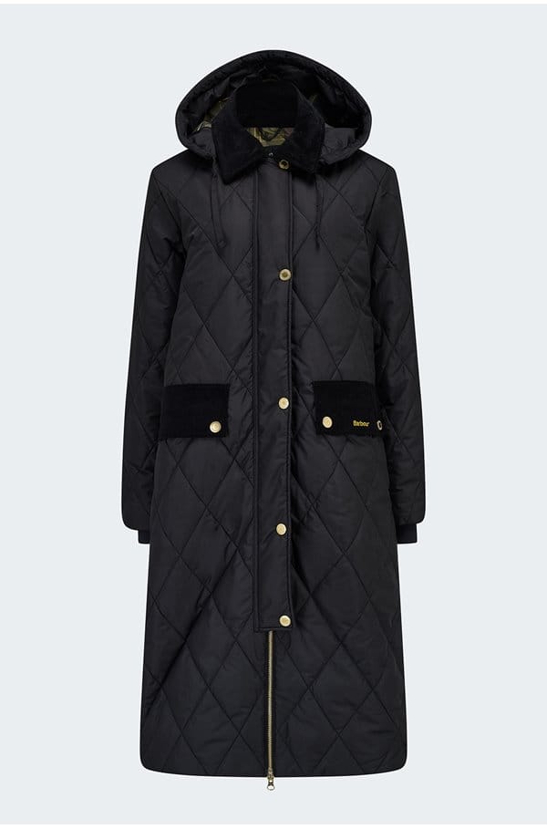 meredith quilted jacket in black classic tartan