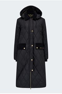 meredith quilted jacket in black classic tartan