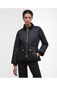fitted beadnell quilted jacket in black