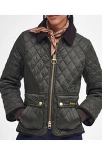 fitted beadnell quilted jacket in sage ancient 