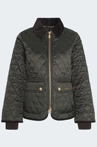 fitted beadnell quilted jacket in sage ancient 
