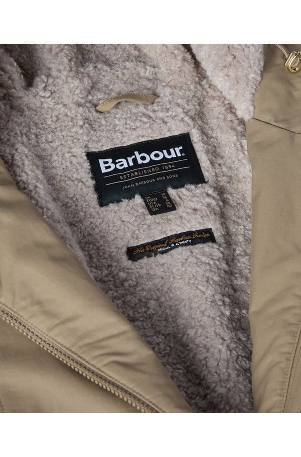 inola showerproof jacket in military brown ancient 