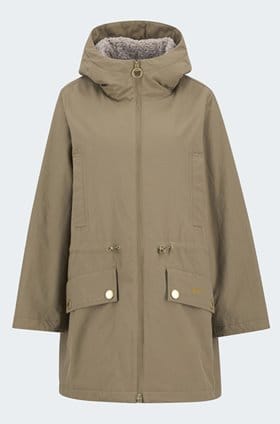 Inola Showerproof Jacket In Military Brown Ancient
