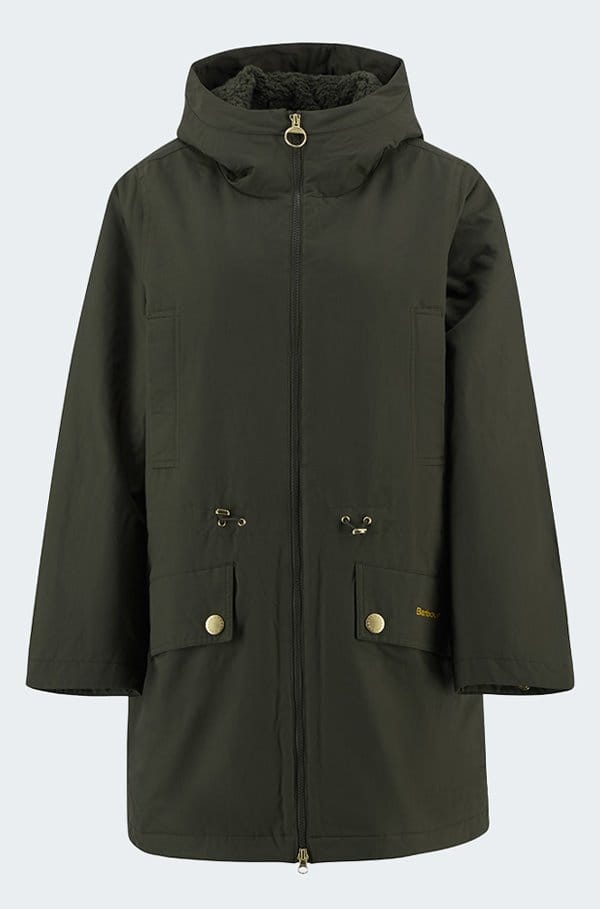 inola showerproof jacket in olive ancient 