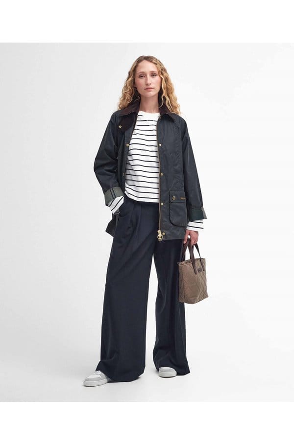 modern beadnell wax jacket in sage ancient 