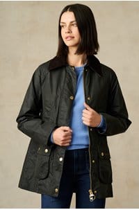 modern beadnell wax jacket in sage ancient 