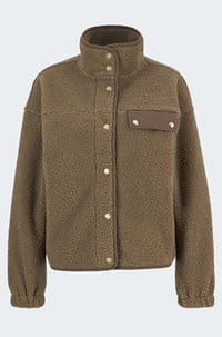 mable fleece jacket in military brown