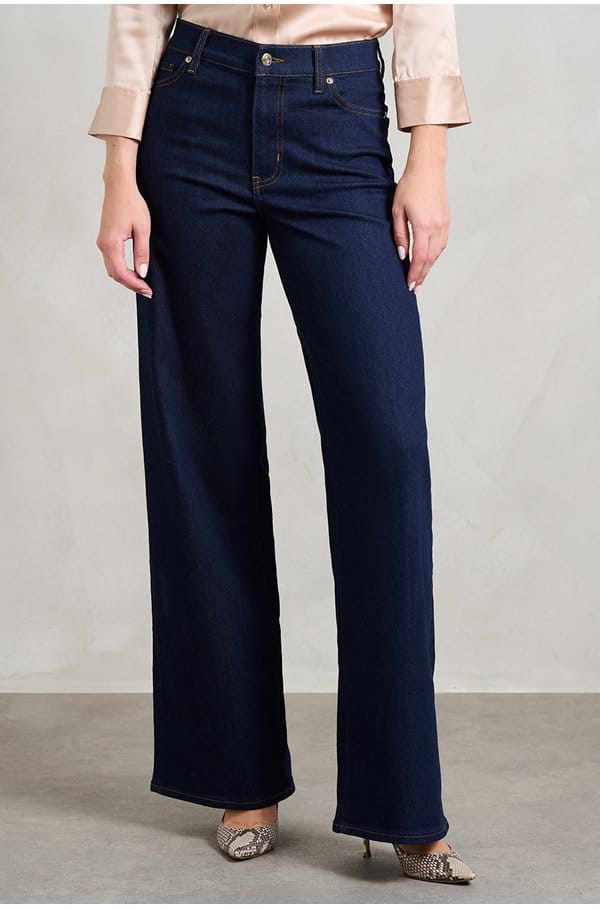 le slim palazzo long in rinse