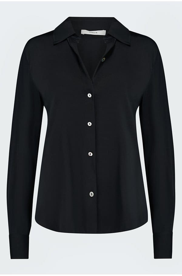 slim fit classic shirt in black