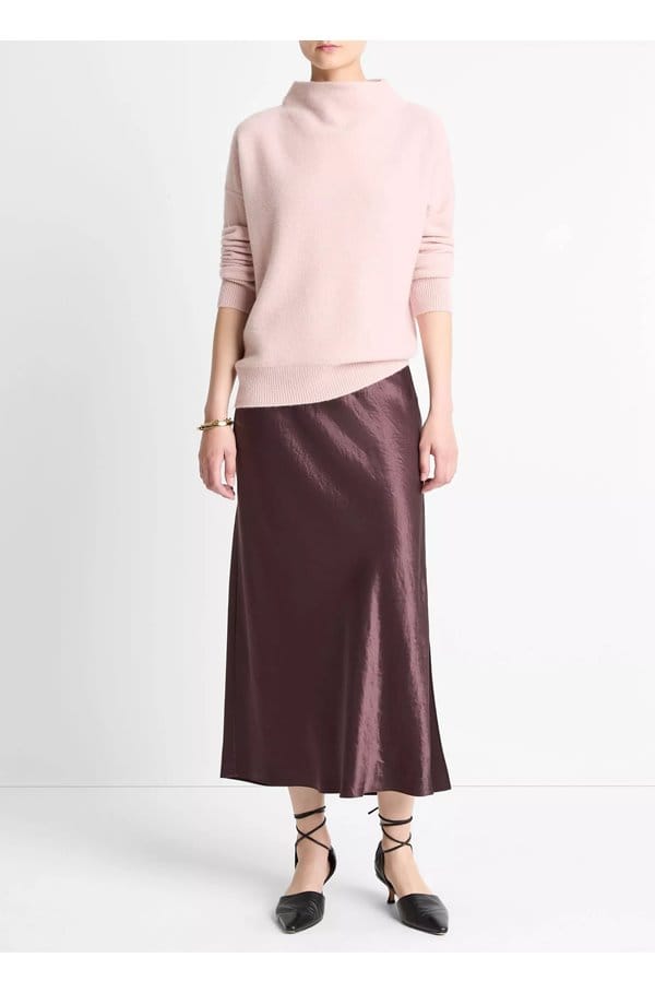 boiled funnel neck pullover in balletto