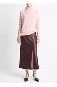 boiled funnel neck pullover in balletto