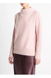 boiled funnel neck pullover in balletto