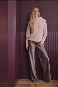 boiled funnel neck pullover in balletto